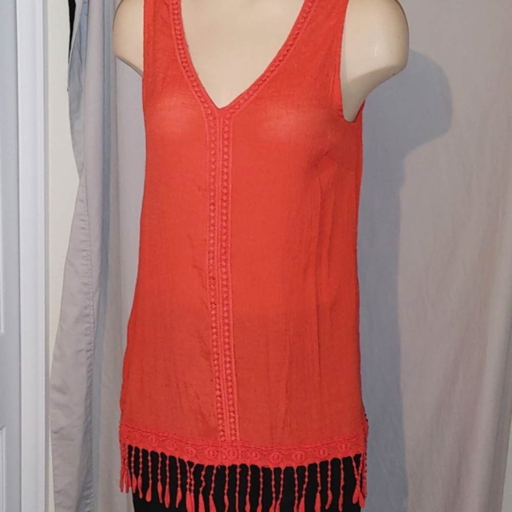 AB studio bohemian style tank top. - Picture 2 of 5